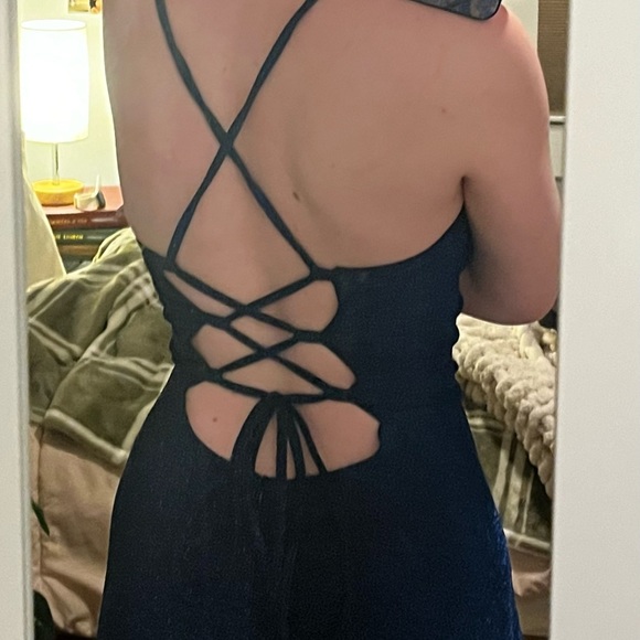 Sparkly Royal Blue Formal Maxi Dress - Picture 2 of 7